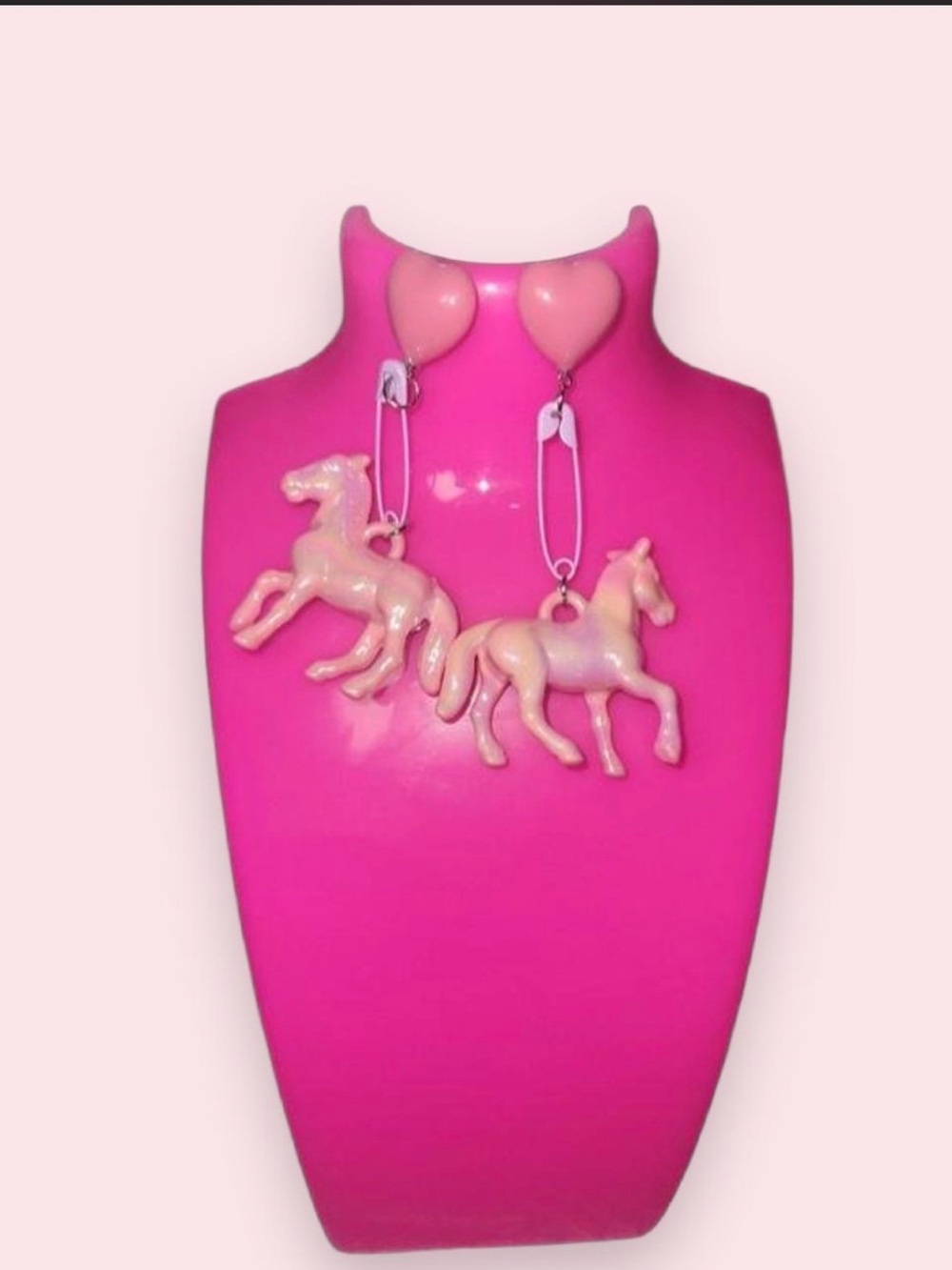 Pink Horse Dangle Earrings for women